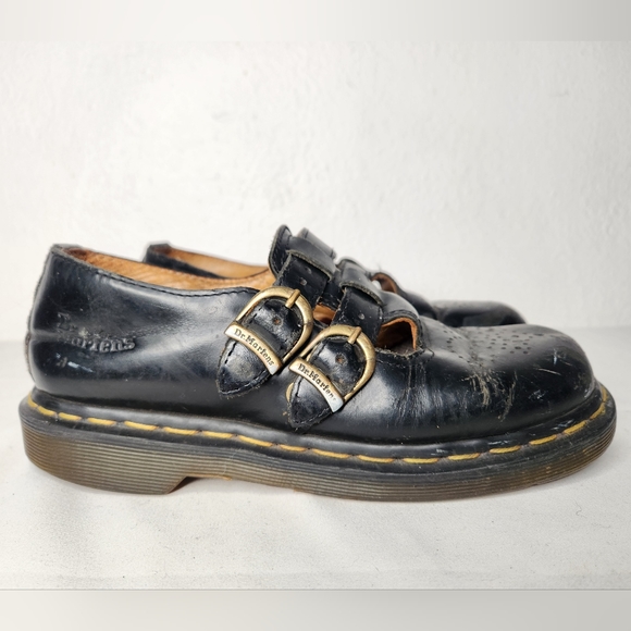 Dr. Martens Shoes Vintage Doc Martens Mary Janes Made In England Double Buckle Uk 5 Us 758